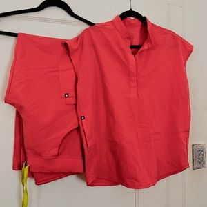 Figs Coral Track Pants & Joggers Set